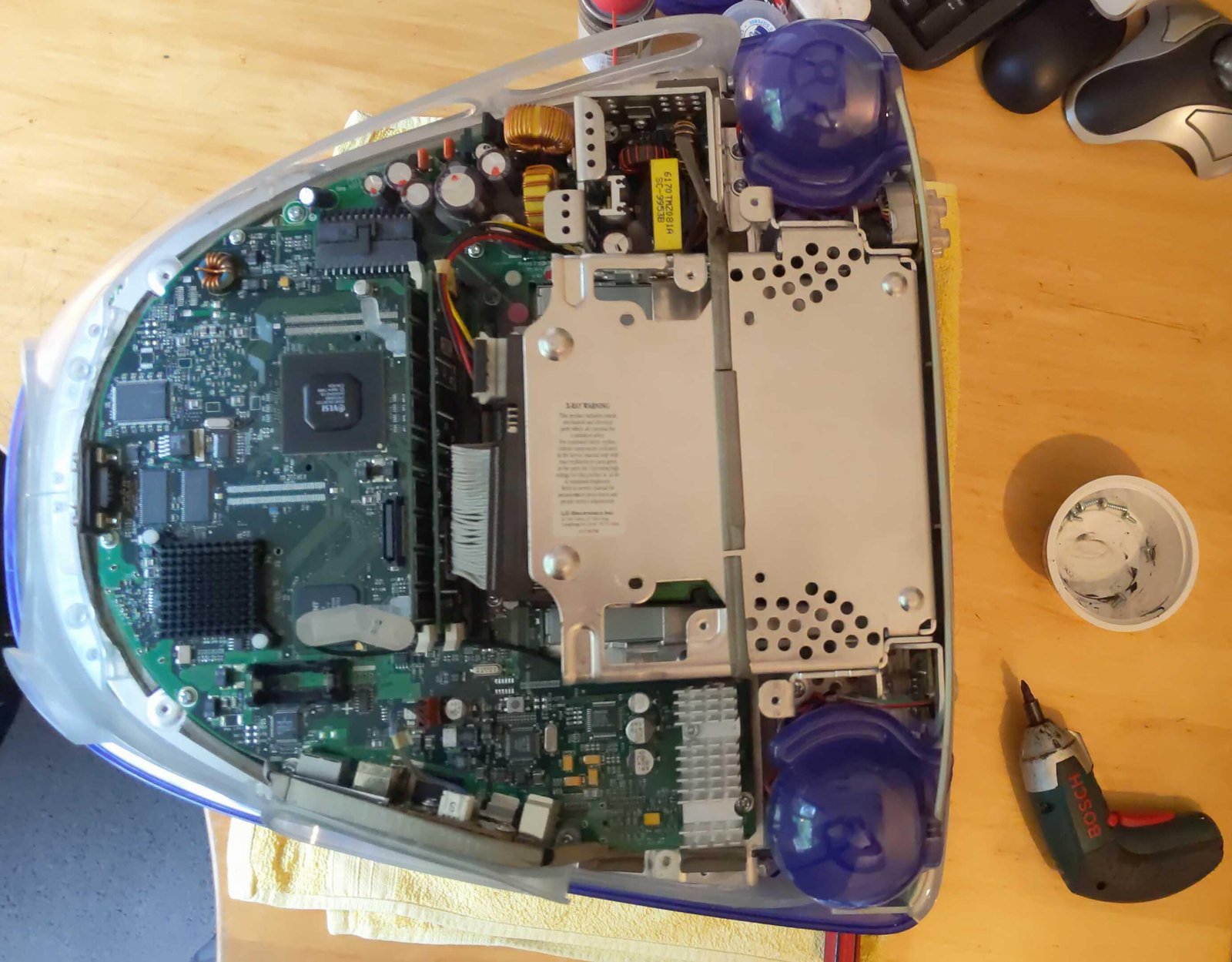 Removing the shield screws